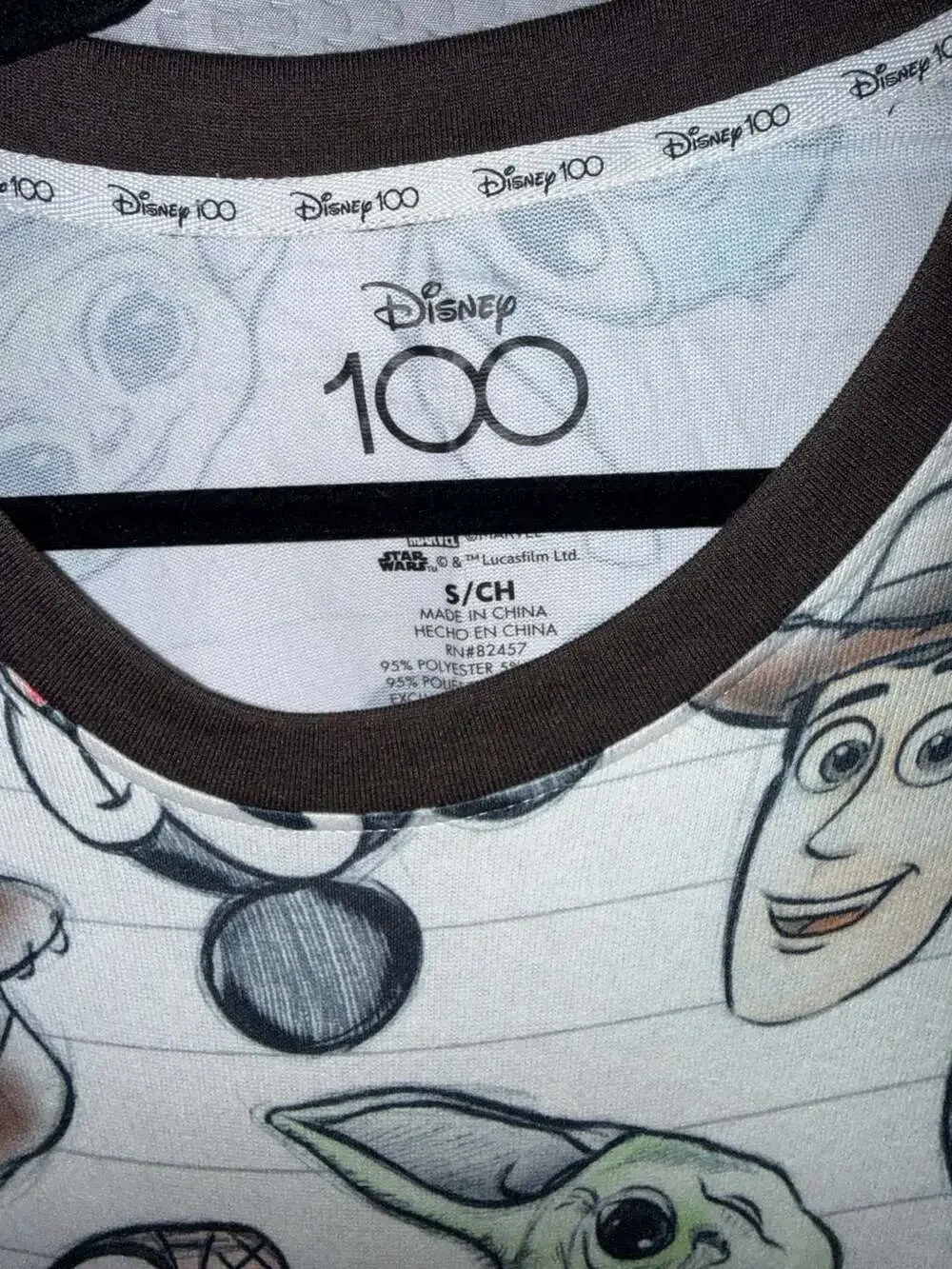 Disney 100 Character Sketch Pajama Set Size S/CH - Picture 2 of 2